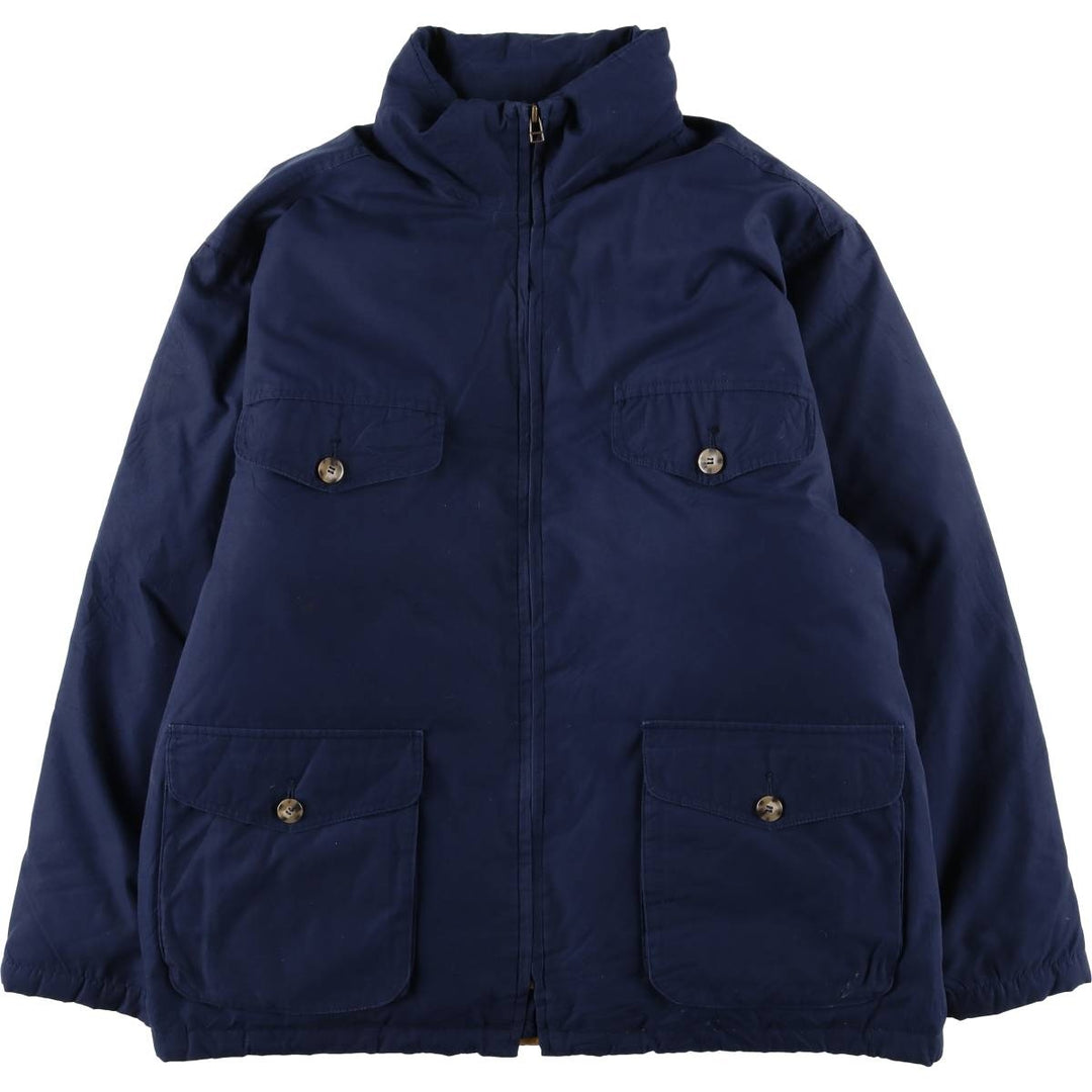 80s-90'S Eddie Bauer Black Tag Goose Down Jacket Men's Size L Vintage polyester navy blue type Vintage Second Hand