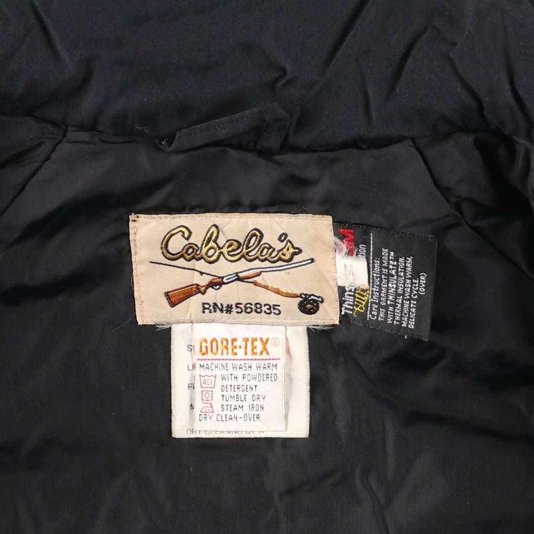Vintage 70s-80'S Cabelas padded puffer jacket, men's size M Nylon navy blue type Vintage Second Hand