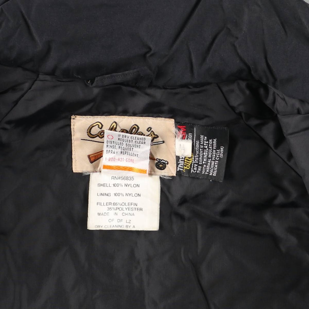Vintage 70s-80'S Cabelas padded puffer jacket, men's size M Nylon navy blue type Vintage Second Hand