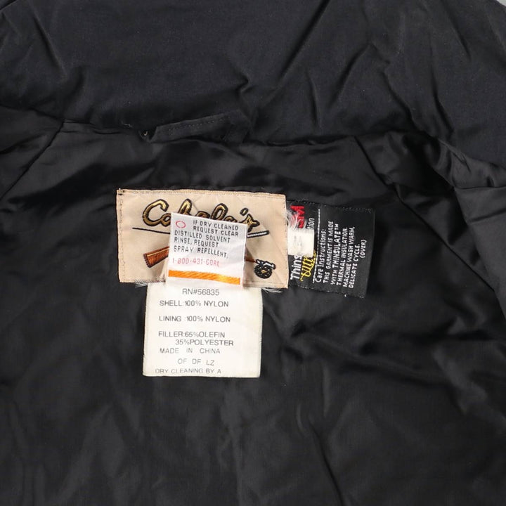 Vintage 70s-80'S Cabelas padded puffer jacket, men's size M Nylon navy blue type Vintage Second Hand