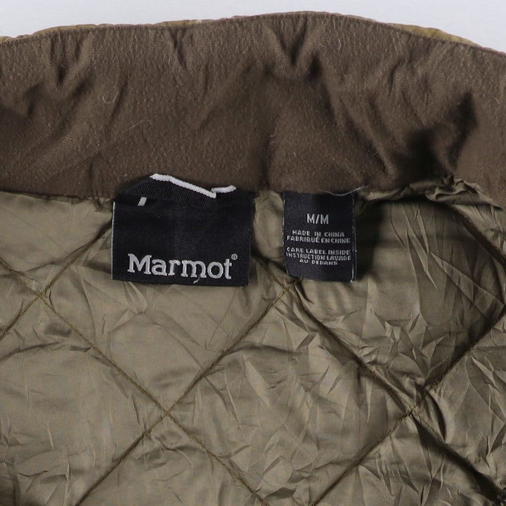 2000'S Marmot 600 Fill Power Quilted Down Jacket, Men's Size Medium polyester ocher yellow type Vintage Second Hand