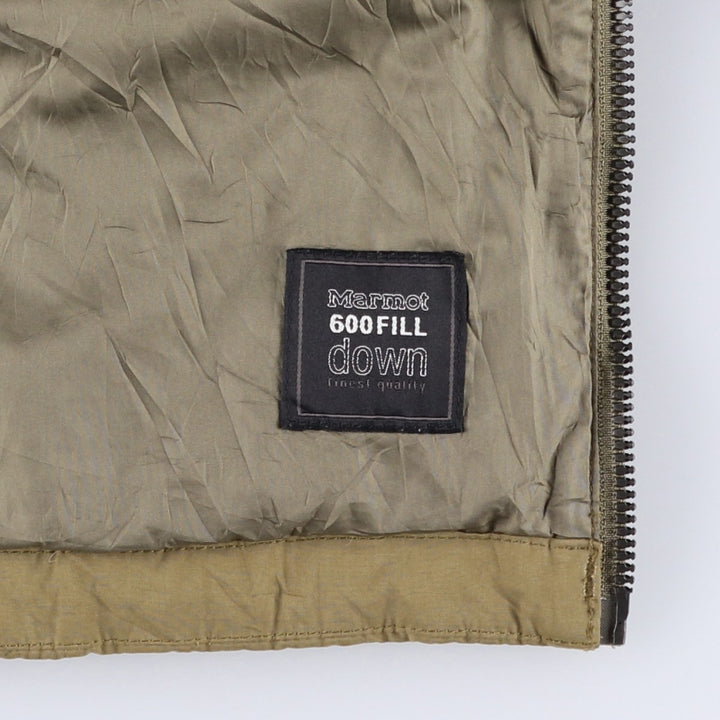 2000'S Marmot 600 Fill Power Quilted Down Jacket, Men's Size Medium polyester ocher yellow type Vintage Second Hand