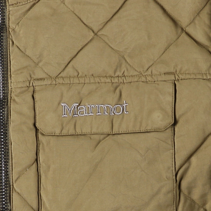 2000'S Marmot 600 Fill Power Quilted Down Jacket, Men's Size Medium polyester ocher yellow type Vintage Second Hand