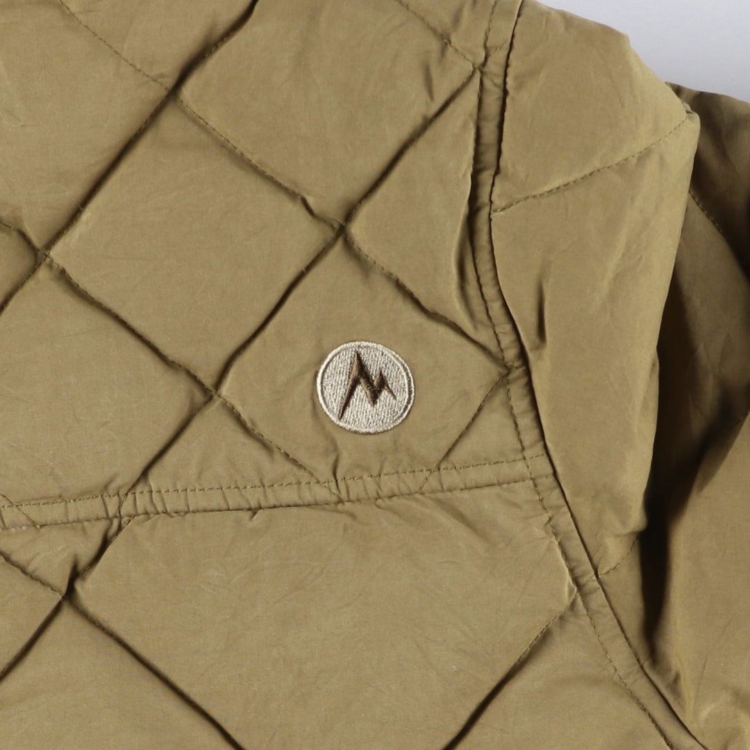 2000'S Marmot 600 Fill Power Quilted Down Jacket, Men's Size Medium polyester ocher yellow type Vintage Second Hand
