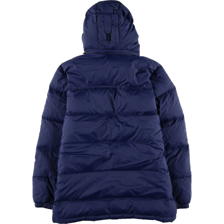 LLBean Hooded Goose Down Jacket, Men's Size M Nylon Navy blue Vintage Second Hand