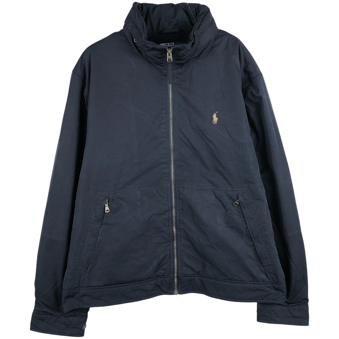 Ralph Lauren POLO by Ralph Lauren padded puffer jacket, men's size L polyester navy blue type Vintage Second Hand