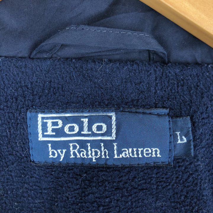 Ralph Lauren POLO by Ralph Lauren padded puffer jacket, men's size L polyester navy blue type Vintage Second Hand