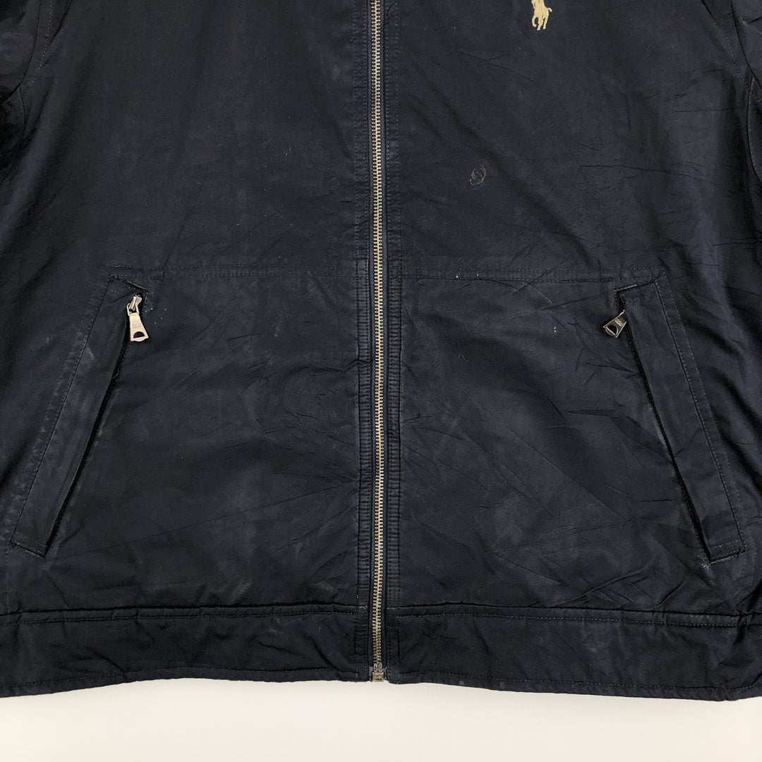 Ralph Lauren POLO by Ralph Lauren padded puffer jacket, men's size L polyester navy blue type Vintage Second Hand