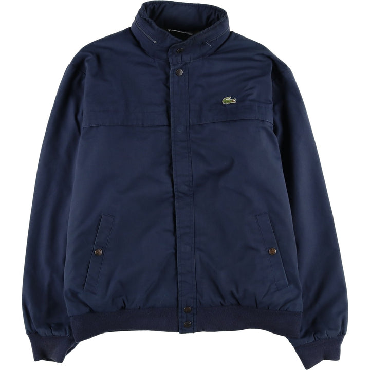 Vintage 70s-80'S Lacoste Polyester/Cotton Blouson, Men's Size L cotton navy blue type Vintage Second Hand