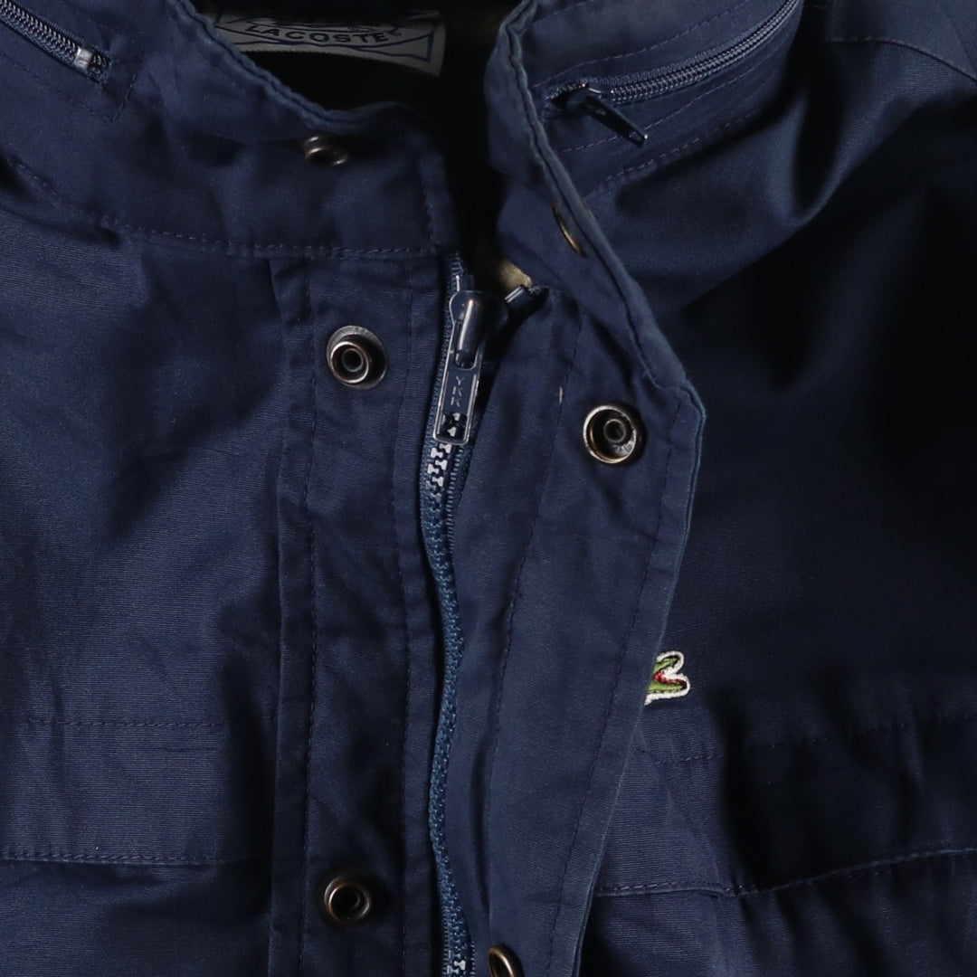 Vintage 70s-80'S Lacoste Polyester/Cotton Blouson, Men's Size L cotton navy blue type Vintage Second Hand