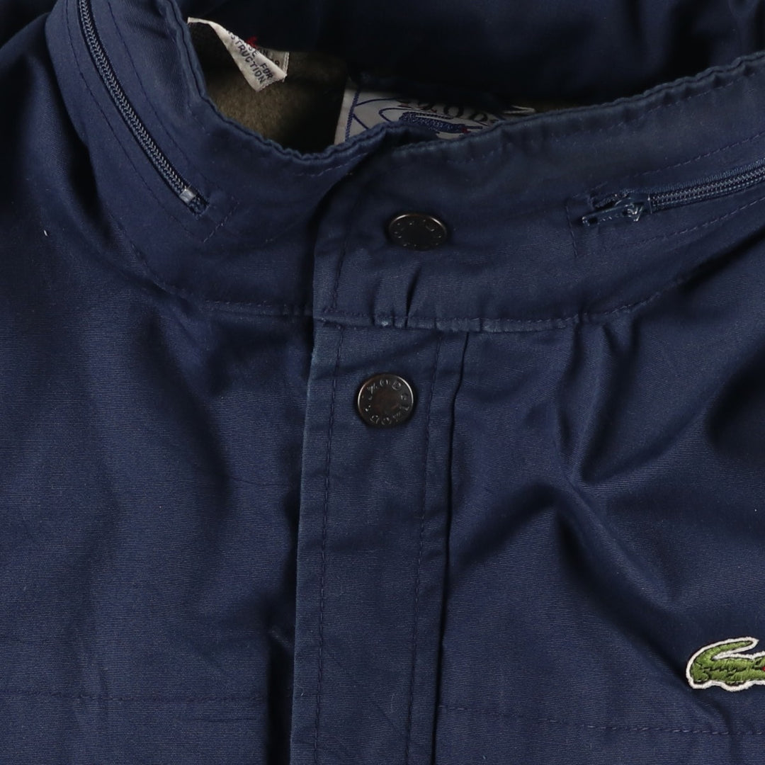 Vintage 70s-80'S Lacoste Polyester/Cotton Blouson, Men's Size L cotton navy blue type Vintage Second Hand