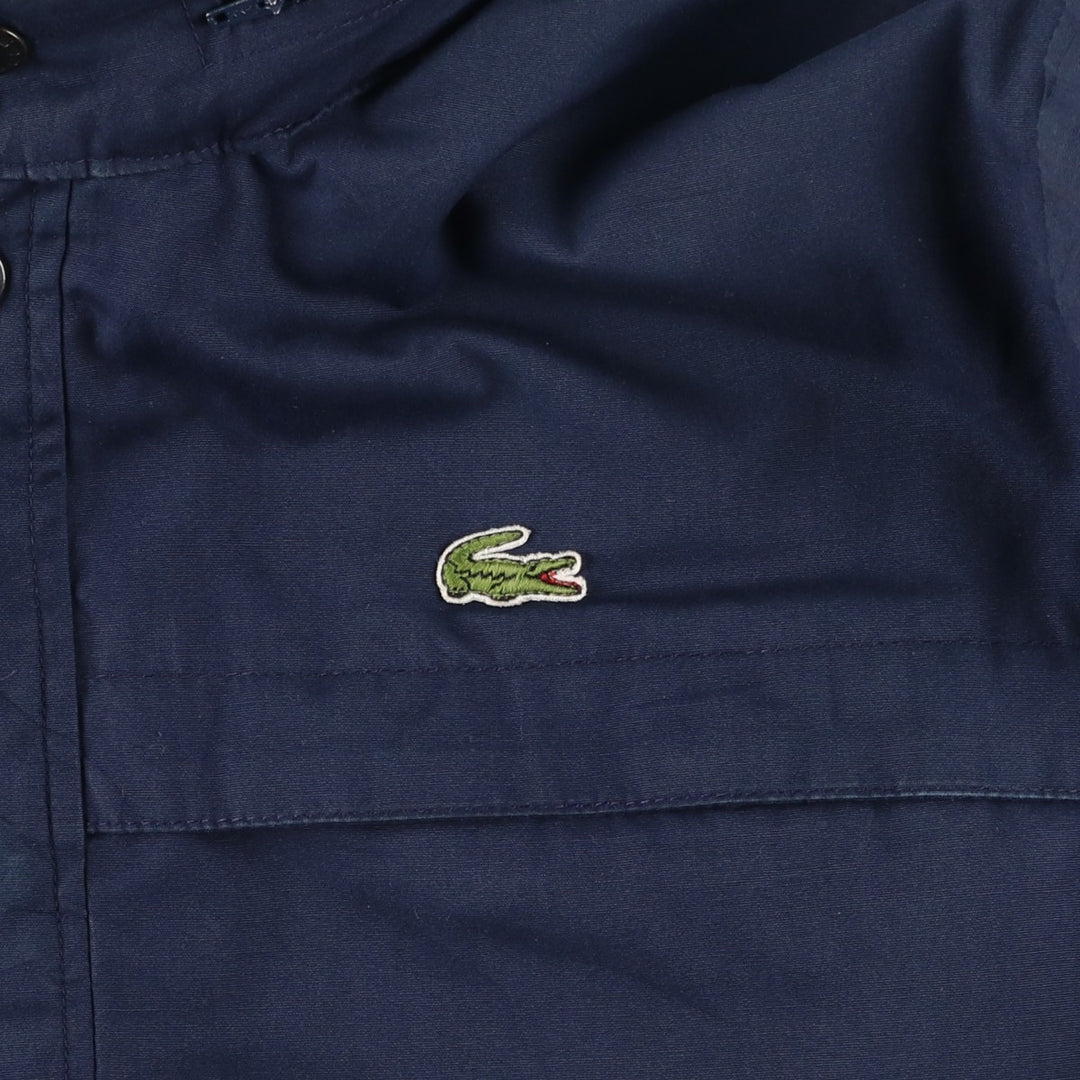 Vintage 70s-80'S Lacoste Polyester/Cotton Blouson, Men's Size L cotton navy blue type Vintage Second Hand