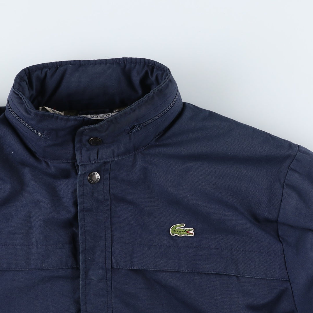 Vintage 70s-80'S Lacoste Polyester/Cotton Blouson, Men's Size L cotton navy blue type Vintage Second Hand
