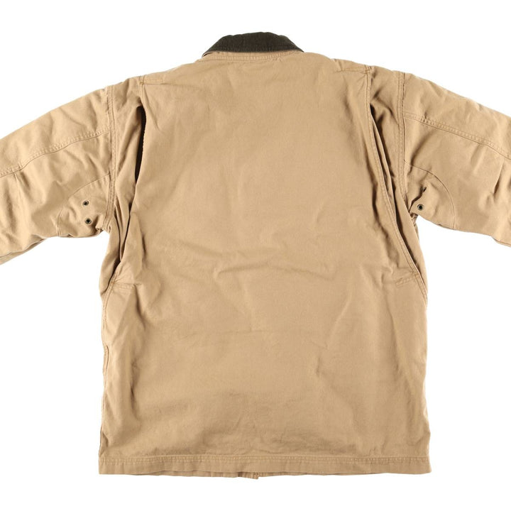 90s-00'S LLBean padded duck hunting jacket, men's size L cotton Beige type Vintage Second Hand