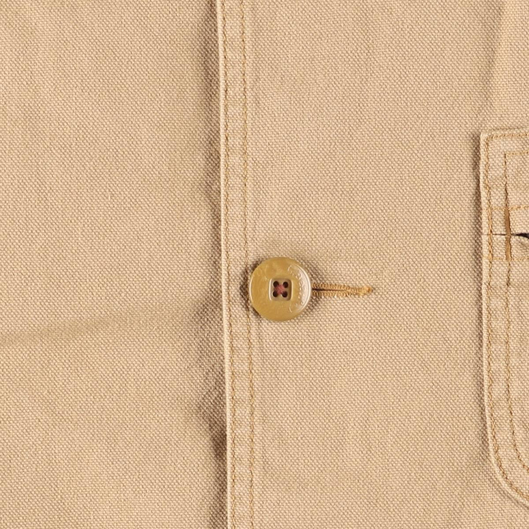 90s-00'S LLBean padded duck hunting jacket, men's size L cotton Beige type Vintage Second Hand