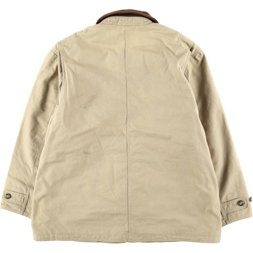 Vintage 80s-90'S Lands' End Duck Hunting Jacket, Men's Size XL cotton Beige type Vintage Second Hand
