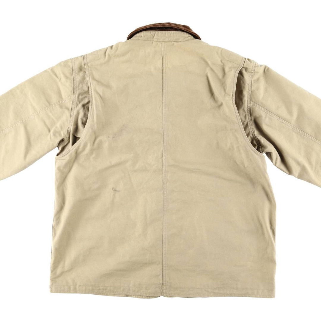 Vintage 80s-90'S Lands' End Duck Hunting Jacket, Men's Size XL cotton Beige type Vintage Second Hand