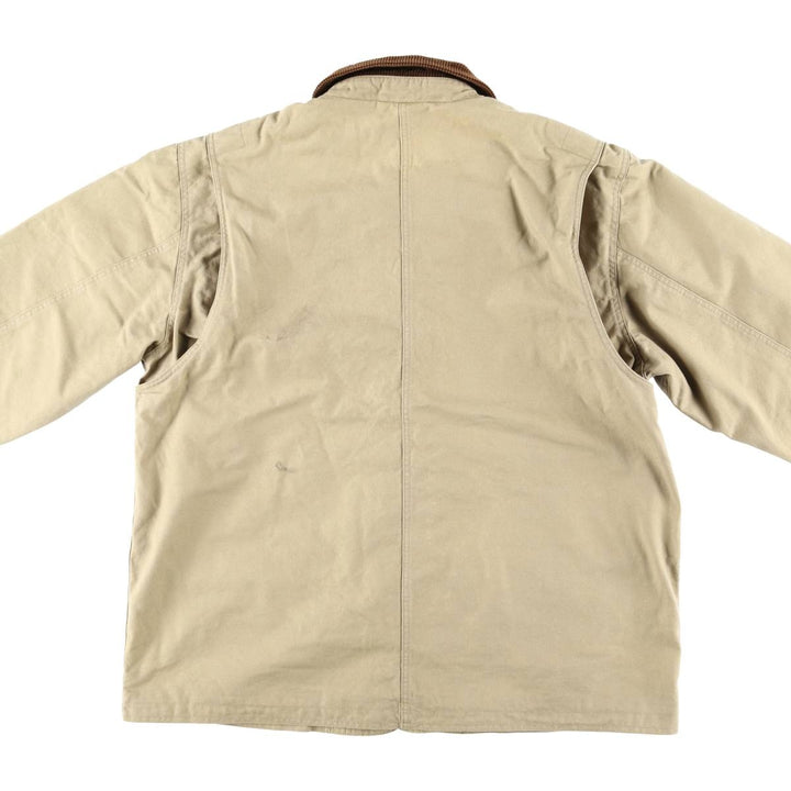 Vintage 80s-90'S Lands' End Duck Hunting Jacket, Men's Size XL cotton Beige type Vintage Second Hand