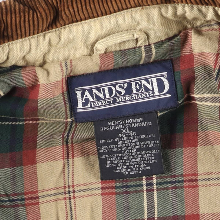 Vintage 80s-90'S Lands' End Duck Hunting Jacket, Men's Size XL cotton Beige type Vintage Second Hand
