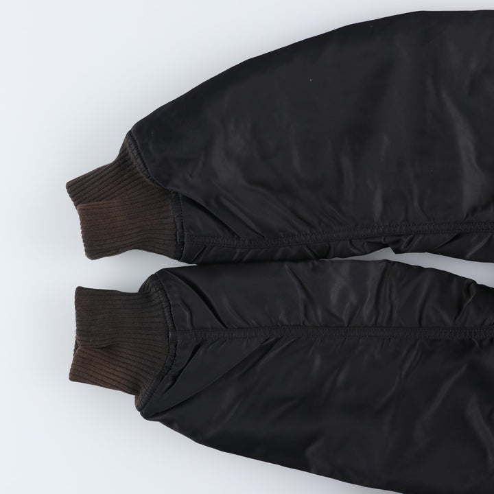 Alpha ALPHA Men's Hooded Padded Military Flight Jacket (Size XL) Nylon black type Vintage Second Hand