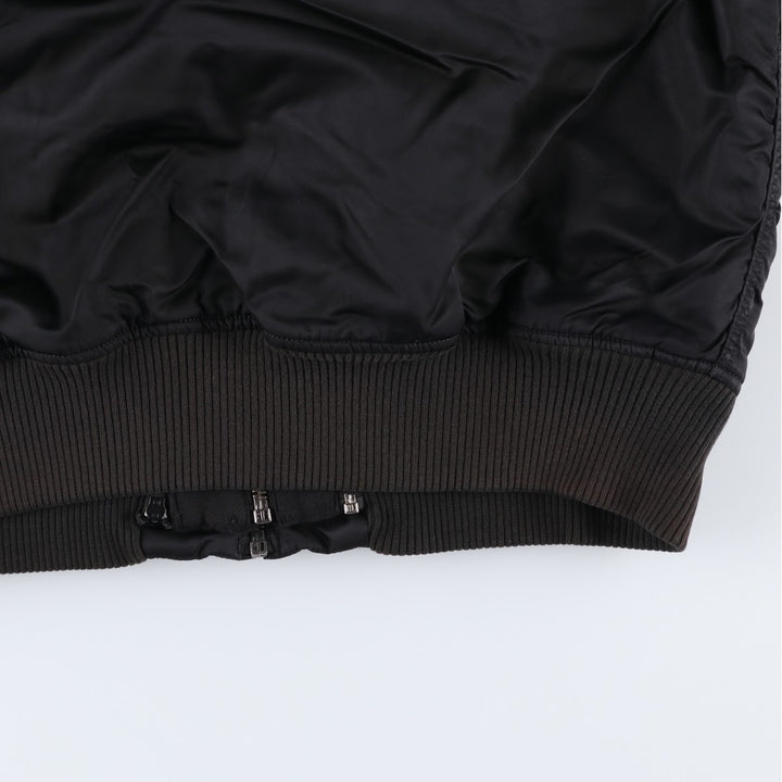 Alpha ALPHA Men's Hooded Padded Military Flight Jacket (Size XL) Nylon black type Vintage Second Hand