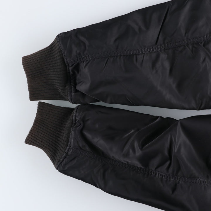 Alpha ALPHA Men's Hooded Padded Military Flight Jacket (Size XL) Nylon black type Vintage Second Hand