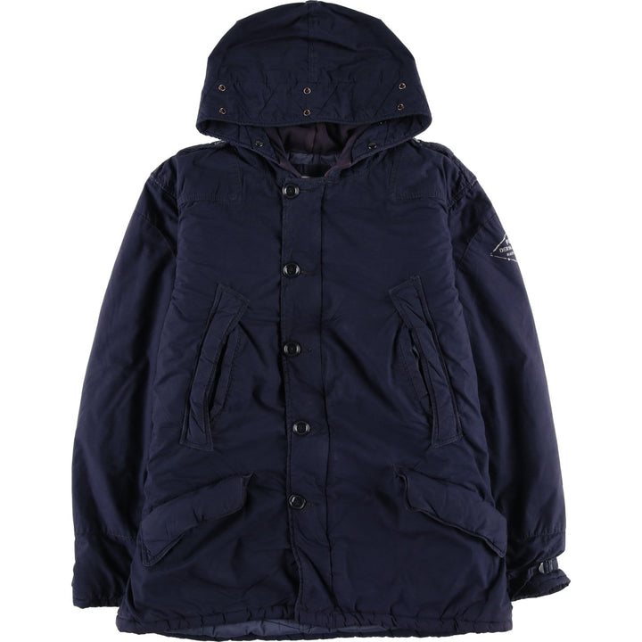 Ralph Lauren DENIM and SUPPLY Men's Padded Parka Puffer Jacket (Size L) cotton navy blue type Vintage Second Hand