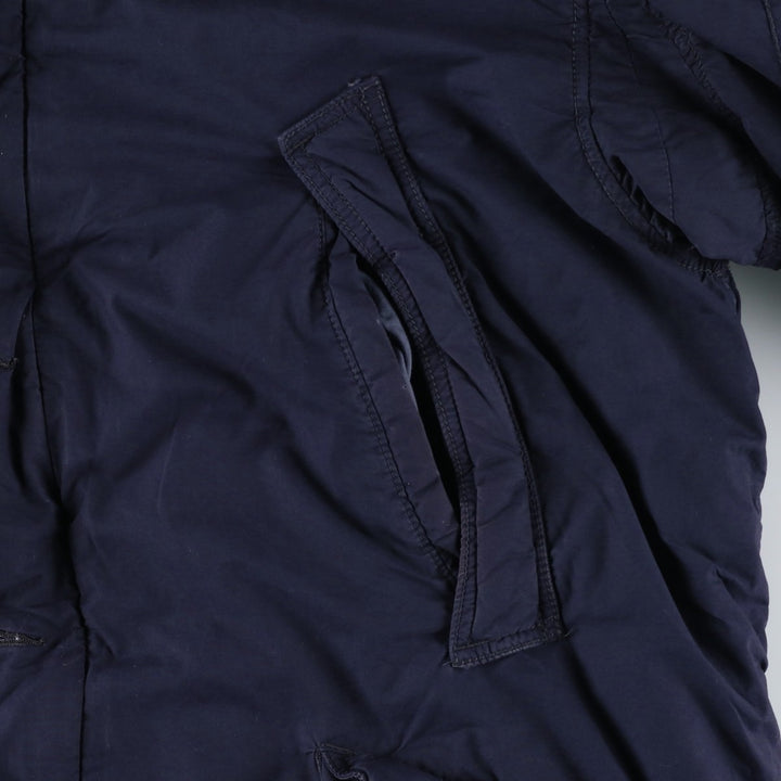 Ralph Lauren DENIM and SUPPLY Men's Padded Parka Puffer Jacket (Size L) cotton navy blue type Vintage Second Hand