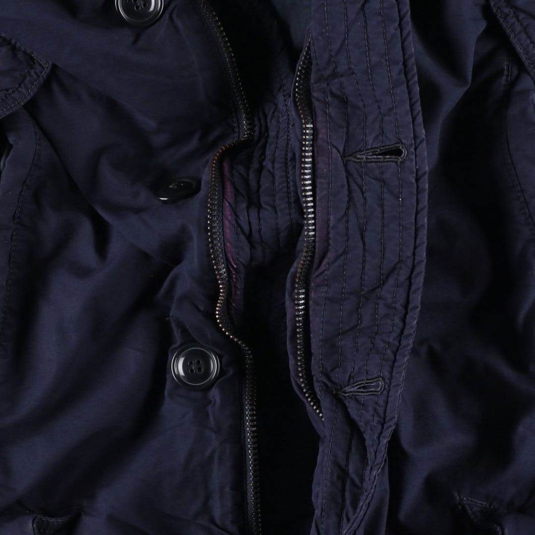 Ralph Lauren DENIM and SUPPLY Men's Padded Parka Puffer Jacket (Size L) cotton navy blue type Vintage Second Hand