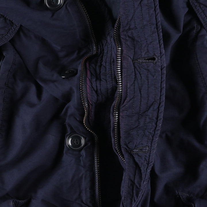 Ralph Lauren DENIM and SUPPLY Men's Padded Parka Puffer Jacket (Size L) cotton navy blue type Vintage Second Hand