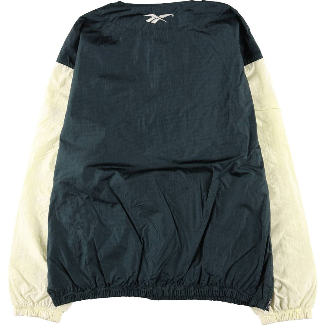 90'S Reebok Ripstop Henley Nylon Pullover, Men's Size XL, Vintage Nylon dark green Vintage Second Hand