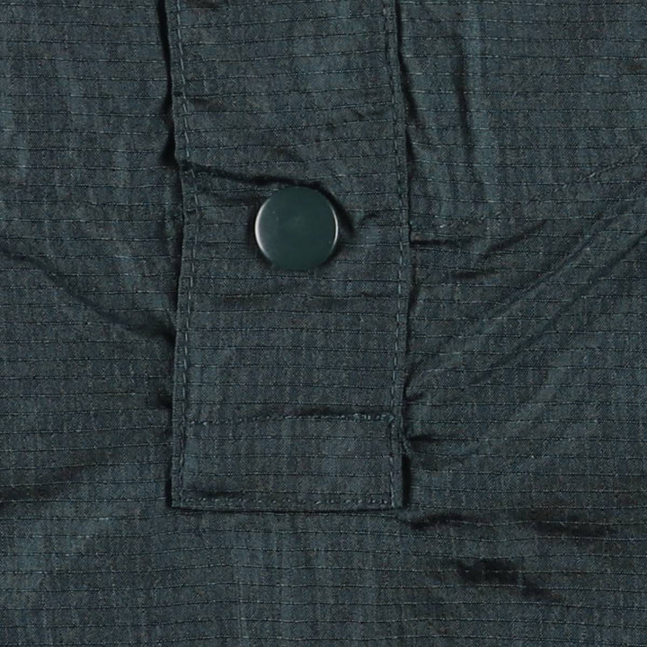 90'S Reebok Ripstop Henley Nylon Pullover, Men's Size XL, Vintage Nylon dark green Vintage Second Hand