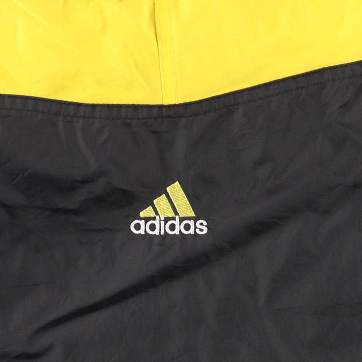90s-00'S Adidas high-neck nylon pullover, men's XL Nylon yellow type Vintage Second Hand