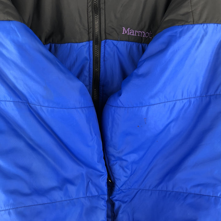 90'S Vintage Marmot Padded Puffer Jacket, Men's XL Nylon blue type Vintage Second Hand