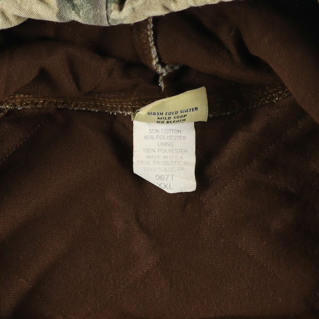 IDEAL Realtree Camo Cotton Parka, Made in USA, Men's XXL, Vintage cotton Khaki type Vintage Second Hand
