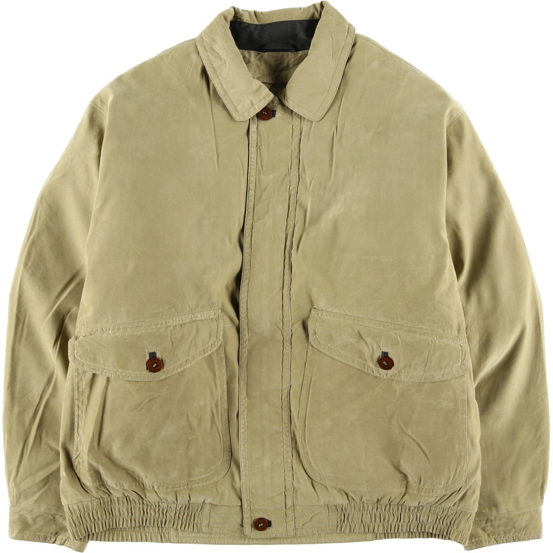 Vintage 70s-80'S LLBean Goose Down Jacket, Men's Size Medium polyester Beige type Vintage Second Hand