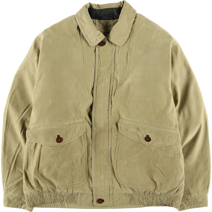 Vintage 70s-80'S LLBean Goose Down Jacket, Men's Size Medium polyester Beige type Vintage Second Hand