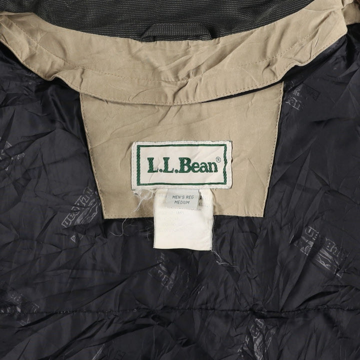 Vintage 70s-80'S LLBean Goose Down Jacket, Men's Size Medium polyester Beige type Vintage Second Hand