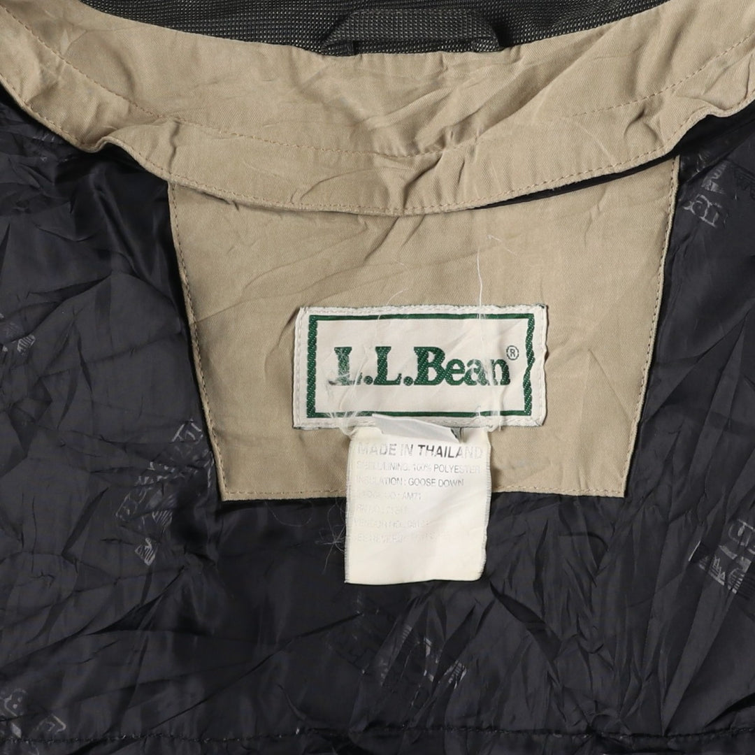 Vintage 70s-80'S LLBean Goose Down Jacket, Men's Size Medium polyester Beige type Vintage Second Hand