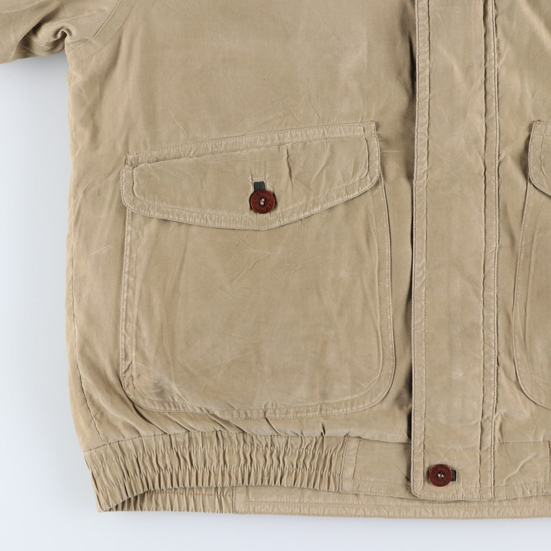 Vintage 70s-80'S LLBean Goose Down Jacket, Men's Size Medium polyester Beige type Vintage Second Hand