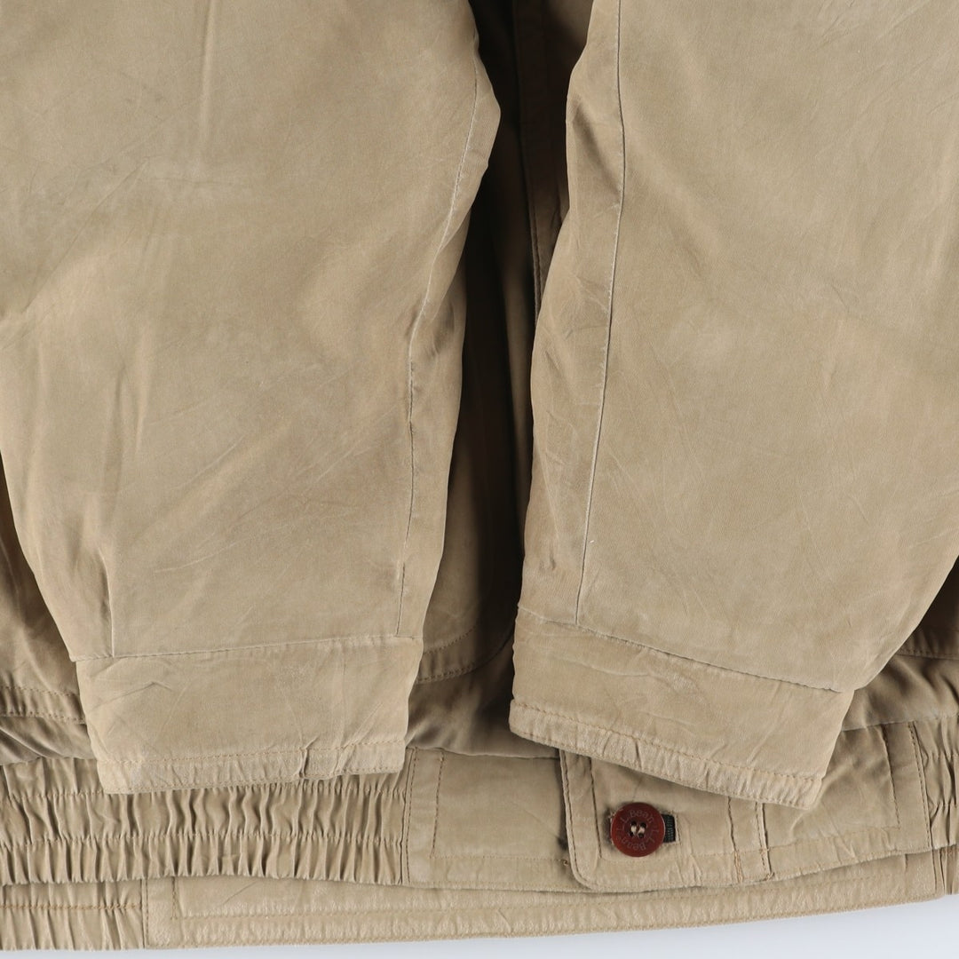 Vintage 70s-80'S LLBean Goose Down Jacket, Men's Size Medium polyester Beige type Vintage Second Hand