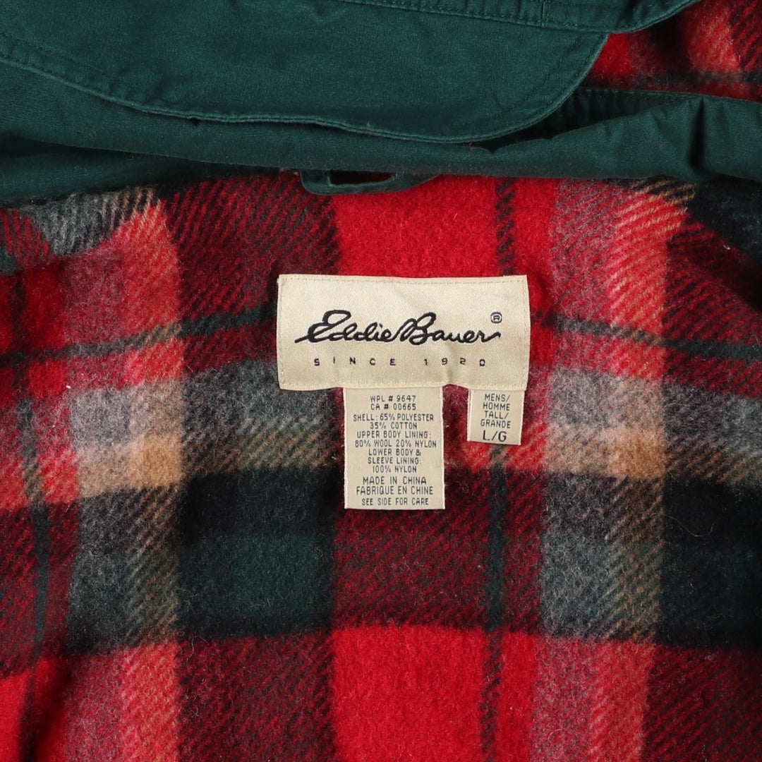 Eddie Bauer Mountain Parka Shell Jacket, Men's Size L polyester green type Vintage Second Hand