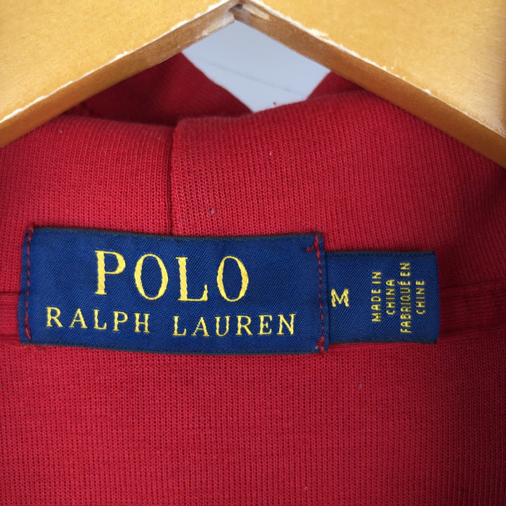 Ralph Lauren POLO RALPH LAUREN Sweatshirt pullover hoodie, men's size M unclear red type Vintage Second Hand
