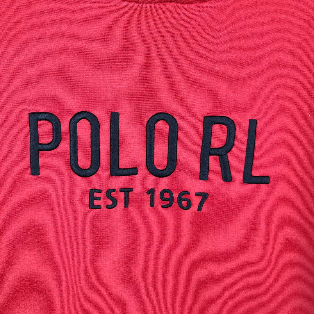 Ralph Lauren POLO RALPH LAUREN Sweatshirt pullover hoodie, men's size M unclear red type Vintage Second Hand