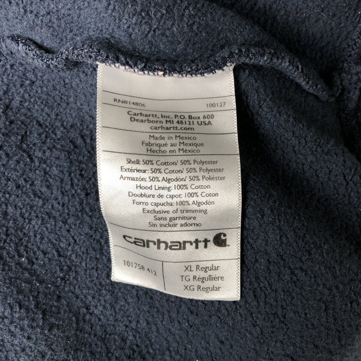 Carhartt ORIGINAL FIT sweatshirt pullover hoodie, men's XL size cotton navy blue type Vintage Second Hand