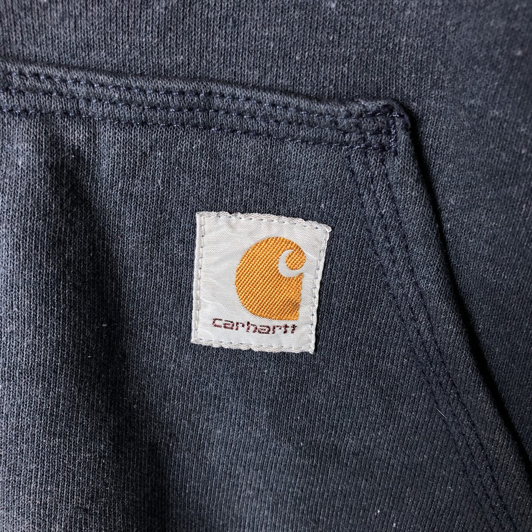 Carhartt ORIGINAL FIT sweatshirt pullover hoodie, men's XL size cotton navy blue type Vintage Second Hand