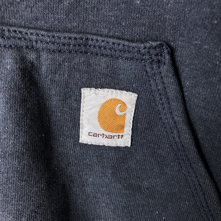 Carhartt ORIGINAL FIT sweatshirt pullover hoodie, men's XL size cotton navy blue type Vintage Second Hand
