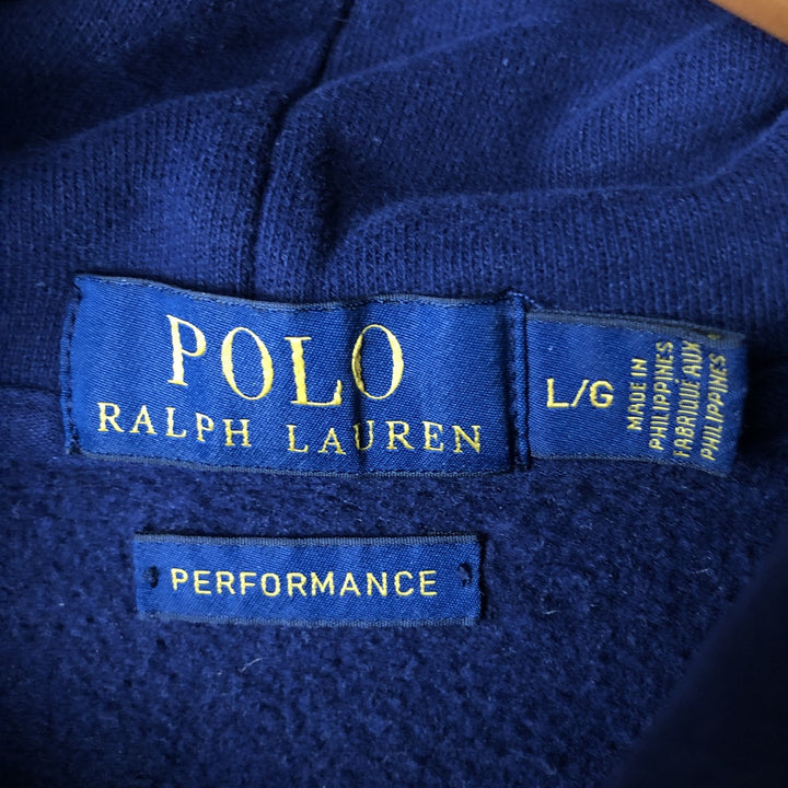 Ralph Lauren POLO RALPH LAUREN PERFORMANCE pullover sweatshirt, men's size L cotton navy blue type Vintage Second Hand