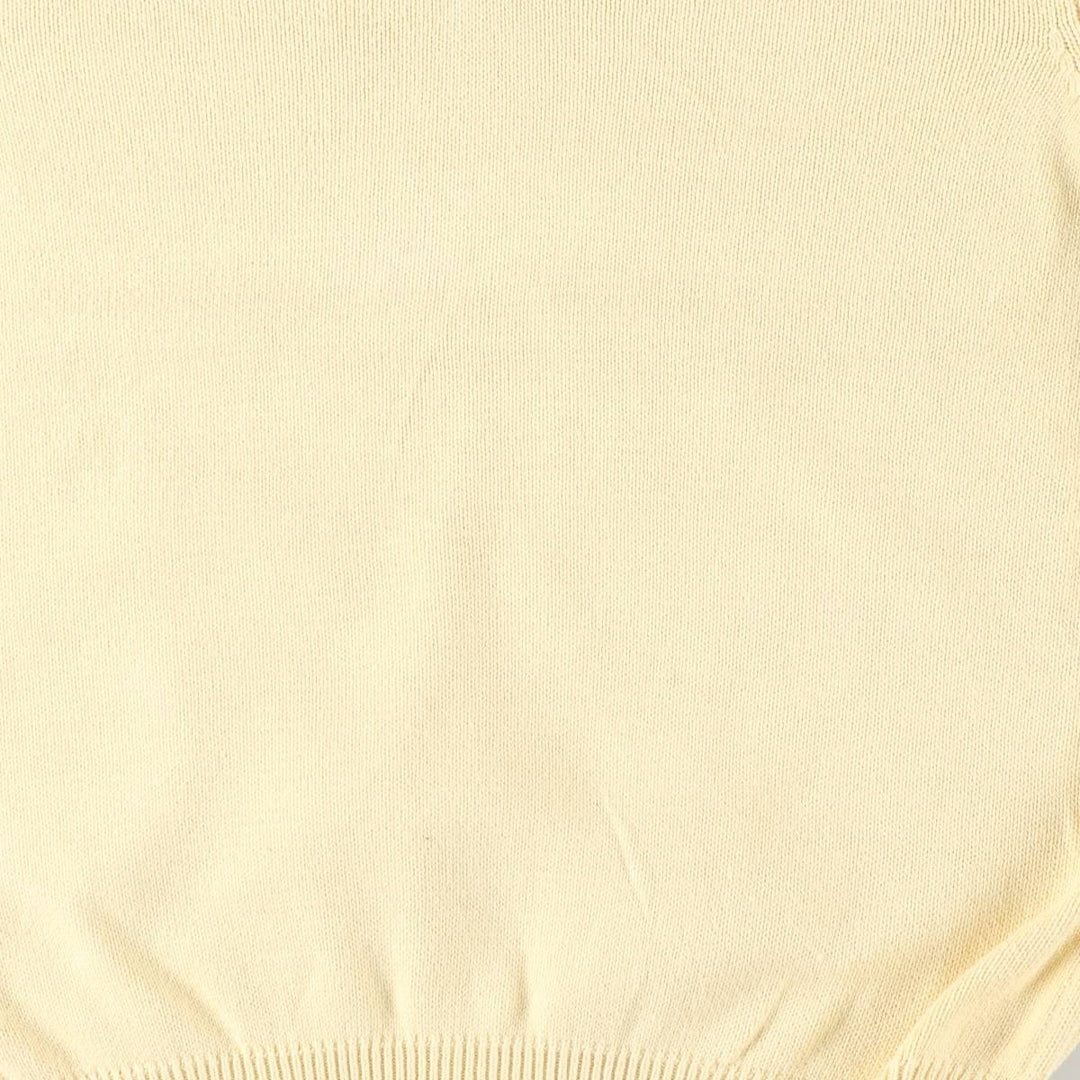 1990'S Brooks Brothers ESTABLISHED 1818 V-neck cotton knit sweater, men's size S equivalent, vintage. cotton yellow type Vintage Second Hand