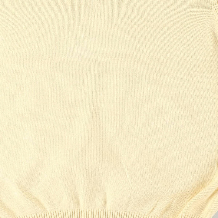 1990'S Brooks Brothers ESTABLISHED 1818 V-neck cotton knit sweater, men's size S equivalent, vintage. cotton yellow type Vintage Second Hand